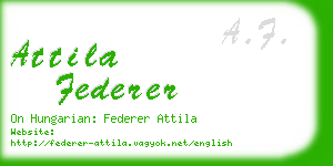 attila federer business card